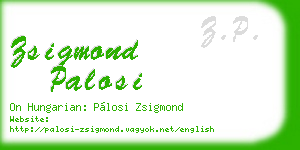 zsigmond palosi business card